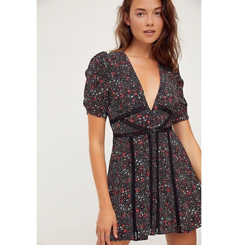 Free People Piece Of Your Heart Mini Dress Size S/P